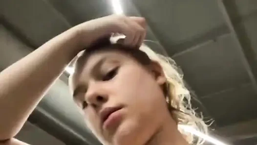 Horny girl fucking in public Gym