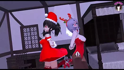 2 sevimli kız dans + kaba bdsm seks (3d hentai)