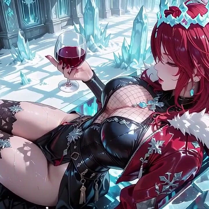 Ice Queen Unleashed! Kızıl saçlı, buzlu zırh ve tembel bir yatak odası havası
