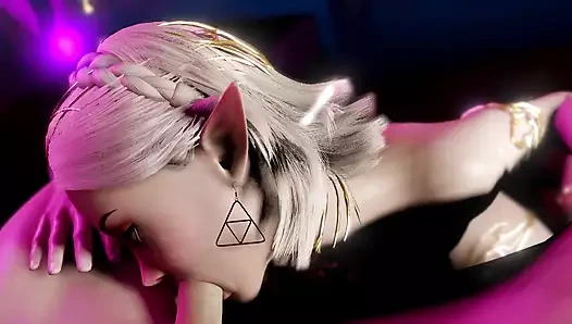 Seksi sarışın elf partisi sakso