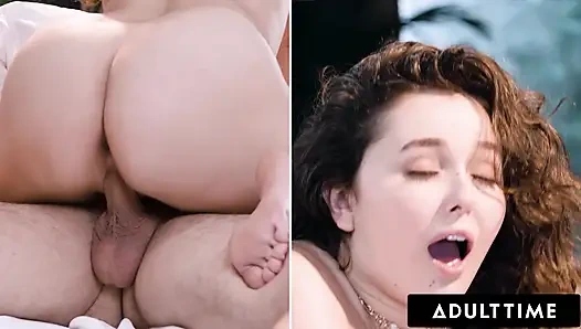 ADULT TIME - muhteşem pawg Leana Lovings romantik seks sırasında tutkulu derin penetrasyon için yalvarıyor