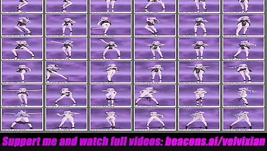 Seksi anime kız dansı + kademeli soyunma (tiktok tarzı) (3d hentai)