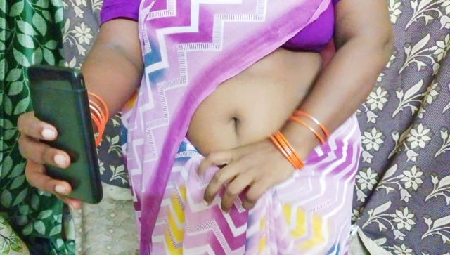 Tamil desi cheating wife shows her body on video call to her cheating husband who is working abroad without.
