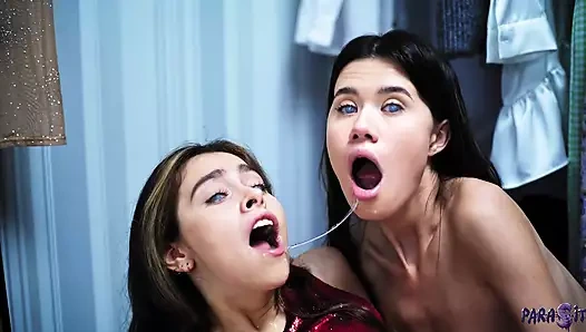 Parazitli - alissa foxy ve eveline elle çılgınca birbirlerini becerdikten sonra zihin kontrol eden parazit onları alır