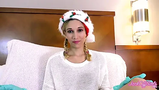 Jackoffgirls bakış açısı xmas elf lateks eldivenler mastürbasyon azdırma oyunu boşalmayı engelleme bölüm 1