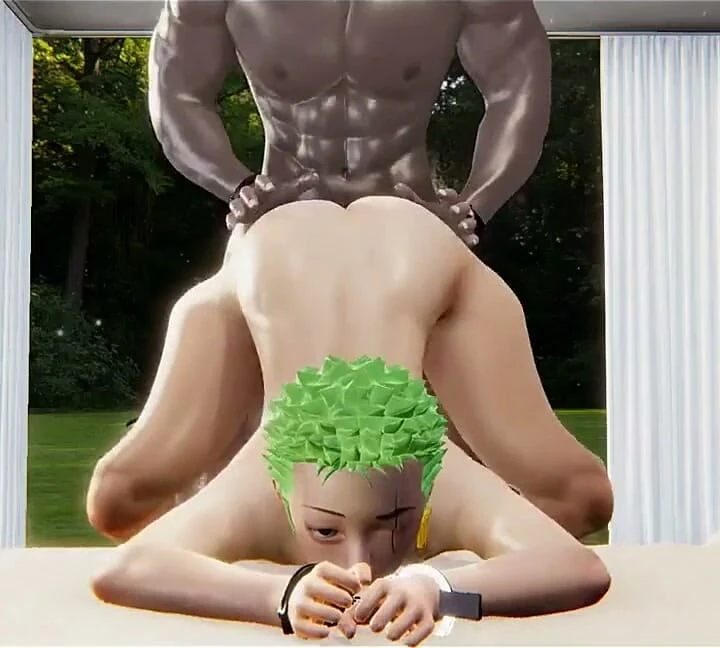 Tek parça yaoi - zoro siyah bir adam tarafından sert sikiliyor - Japon Asyalı manga anime çizgi film oyunu porno video animasyonu