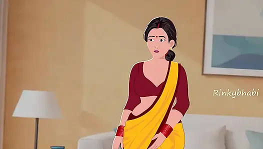 Hintli kadın kayınbiraderi tarafından sert sikiliyor