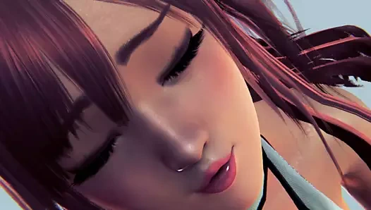 Ateşli ve sevimli honoka sikini aşağı yukarı yalıyor.