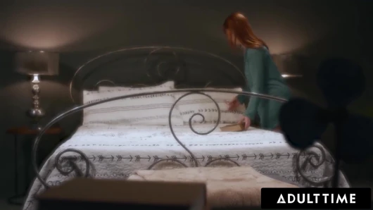 ADULT TIME - orta yaşlı seksi kadın Siri Dahl üvey kızı Scarlet Skyes ve en iyi arkadaşları ile ateşli bir dörtlü seks yapıyor!