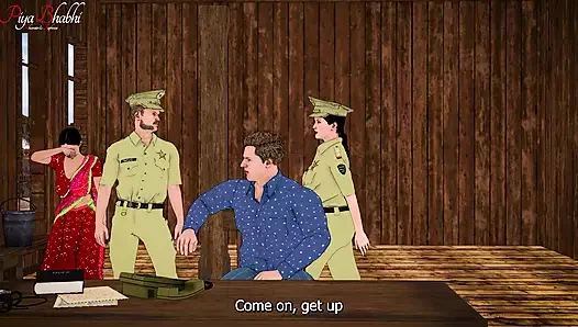 Hintli polis memuru desi yengeyi sert sikiyor