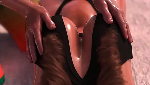 Stepson Massaging Stepmom Boobs And Rubbing Her Pussy In Beach