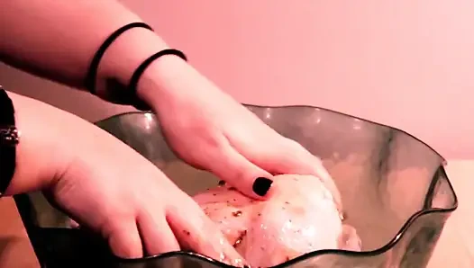 Ağzıma tükürük etinde et masajı