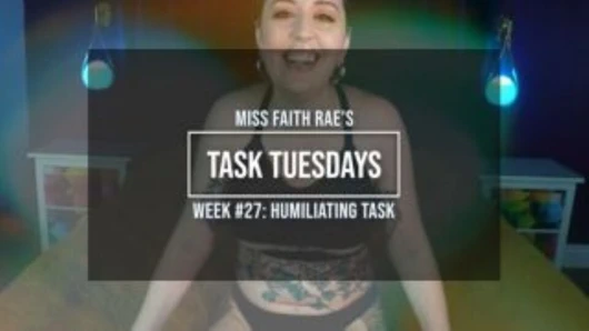 Küçük kaybedenler için utanç verici bir görev - Bayan Faith Rae'nin kadın egemenliği sesli aşağılama ezik eğitimi