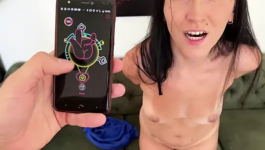 Eva Handcuffed & Remotely Vibed Until Facial