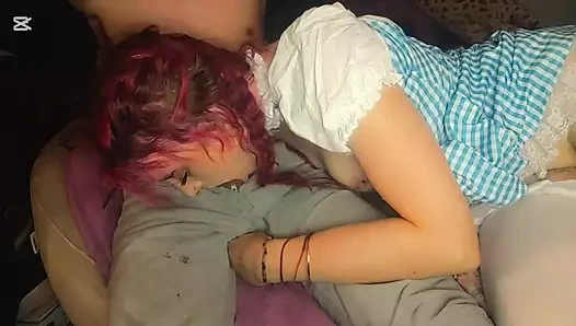 Dorothy Follows the Yellow Brick Road to a Hard Delicious Cock, It Gets Messy with Sloppy Sucking & Throat Fucking