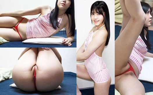Transparan elbiseli meme uçları, mikro tanga külot deve toynağı içine boşalıyor, sıska sevimli Japon kız apartmanda azdırıyor