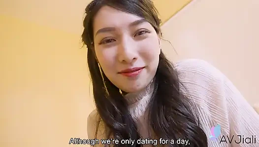 Sigara içen ateşli esmer hatunla bakış açısı randevusı, jiaxin