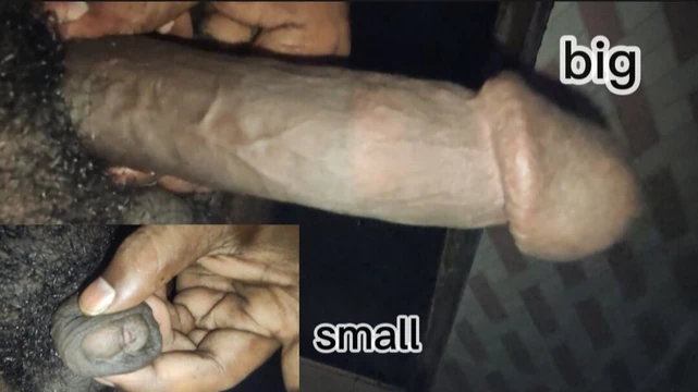 Small to big with cum shot