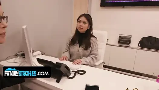 Otoriter üvey anne Shay üvey oğlunun işte götünü sikmesine izin vererek gerginliği azaltıyor
