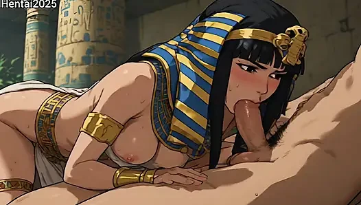 Firavunlar derleme çizgi film eski Mısır krallarının hentai animasyonu, piramit, kraliçe,