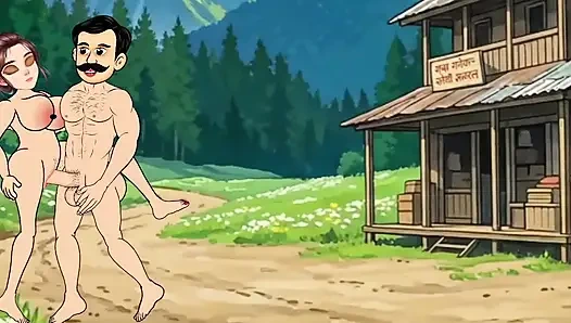 Swati ve dükkan sahibi Ramu'nun komik seksini gösteren çizgi film videosu. Büyük bir penis sikişiyor.