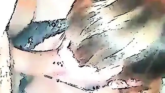 Çizgi filme alınan gırtlağına kadar