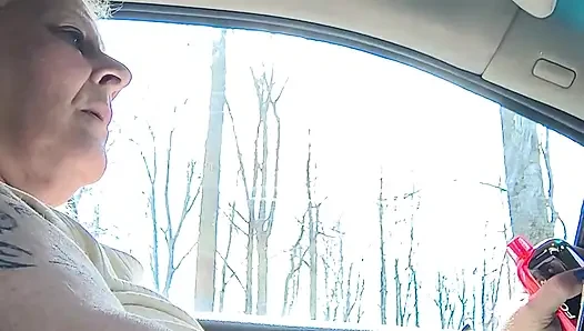Masterbation in Car Driver Seat