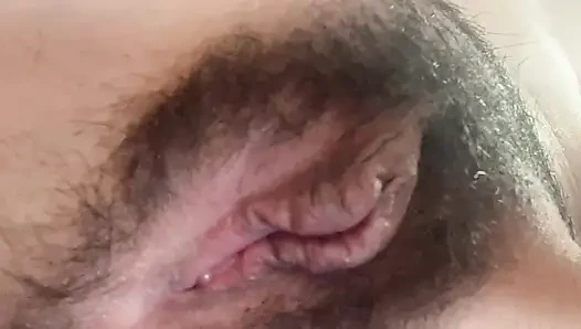 Sclose up Tiny Asshole Hairy Pussy Lip