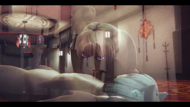 Tüylü hentai - tavşan kız ve kız iki kedi oğlanla seks yapıyor - Japon Asyalı manga anime film oyunu porno