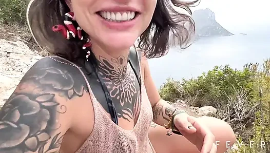 Ibiza'da ağzına Sıçrama Ve Boşalma