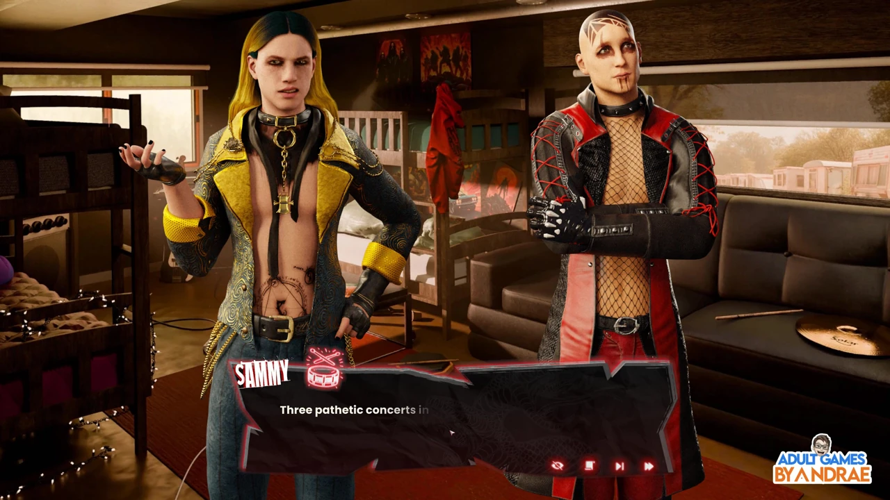 Sex, Sin & Rock’n’roll Gameplay Part 1 – Van Crash, Motel Stop & a Strange New Beginning