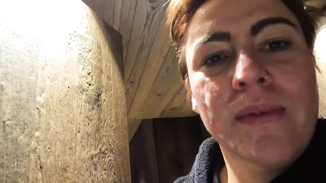 Сперма-прогулка в отеле после 27 порций спермы