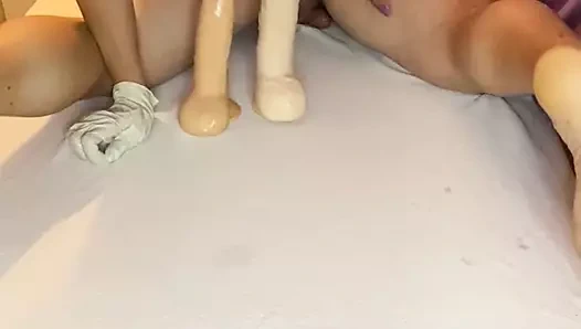 İlk kez fisting ve sert anal sikme ile benim seksi göt kocam