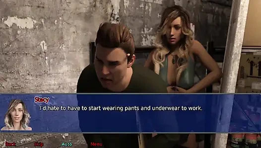 Ofisteki evli kadın #19 - Stevie Stacy'nin eteğine boşalıyor.