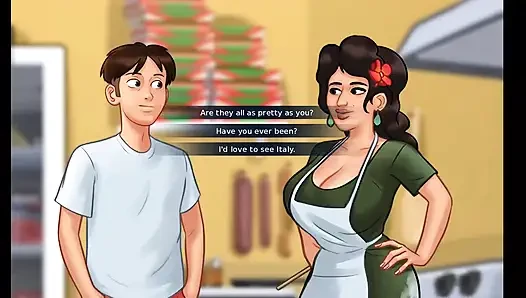 Yaz mevsimi efsanesi: pizzacıdan ateşli İtalyan orta yaşlı seksi kadın bölüm 55