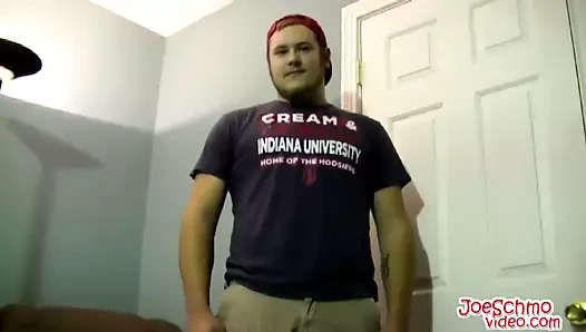 Chubby Bubba likes to jerk his tiny cock when he is alone