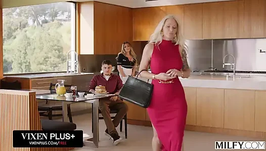MILFY Gold Digger Maid Vivianne Seduces Young Entrepreneur