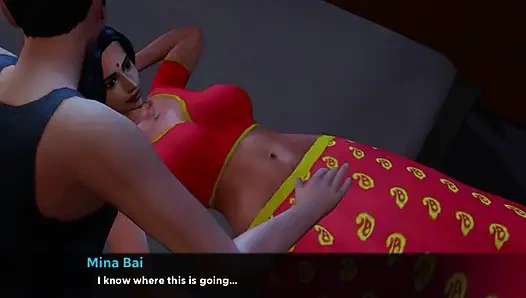 In the morning, I was lying in bed, and Mina Bai came and sucked my dick, then I fucked her.