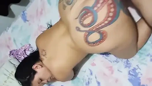 Culo Tatuado Sin Condon