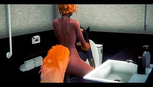 Furry hentai - tuvalette foxygirl ile domaltmalı anubis - Japon Asyalı manga anime film oyunu porno