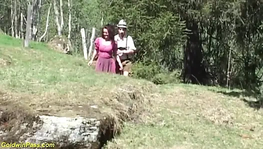 Açık havada oktoberfest üçlü seks