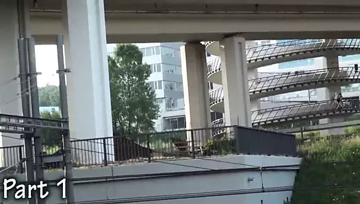 Young pretty girl street gangbang Part 1