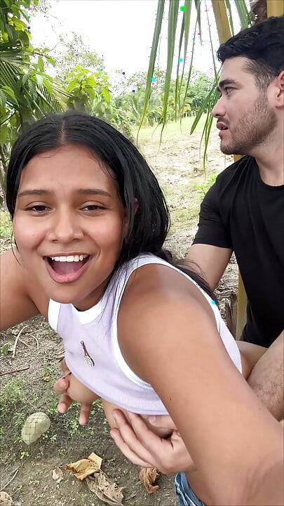 Risky sex in public by the farm I know we got caught