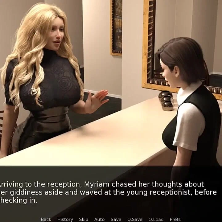 Project Myriam oyunu sarışın orta yaşlı seksi kadın sert bir çift anal penetrasyon alıyor