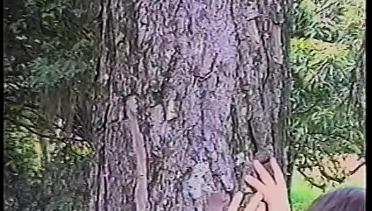 İki azgın kız ormanda kayboldu ve iki adam tarafından sikişmeye başlıyor