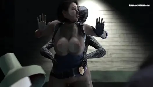 Jill Valentine жестко трахнули в клетке - 3D анимация
