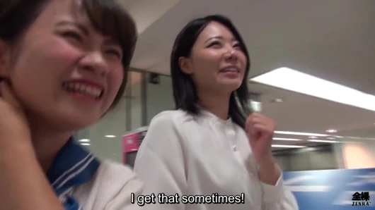 Japanese female employee tasked with breaking in a new lesbian