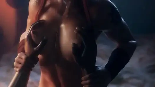 Sıkı kel götlü amcık Brigitte kel amcığını yarak üzerinde ovuyor