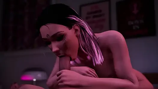 Une ado sexy se fait baiser pendant que son coloc les regarde, hentai 3D