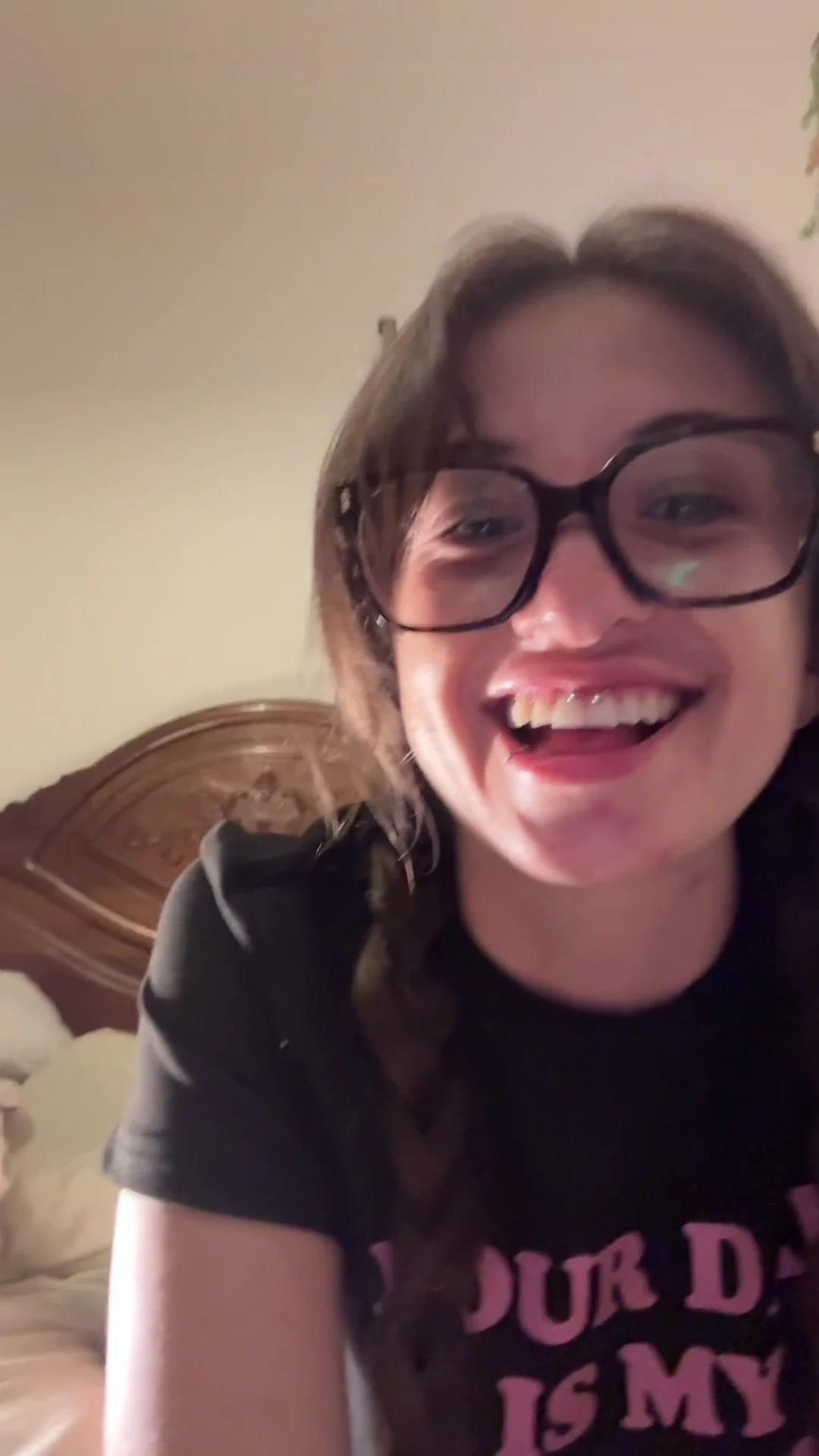 Nerdy Girl Showing Her Feet And Being Silly